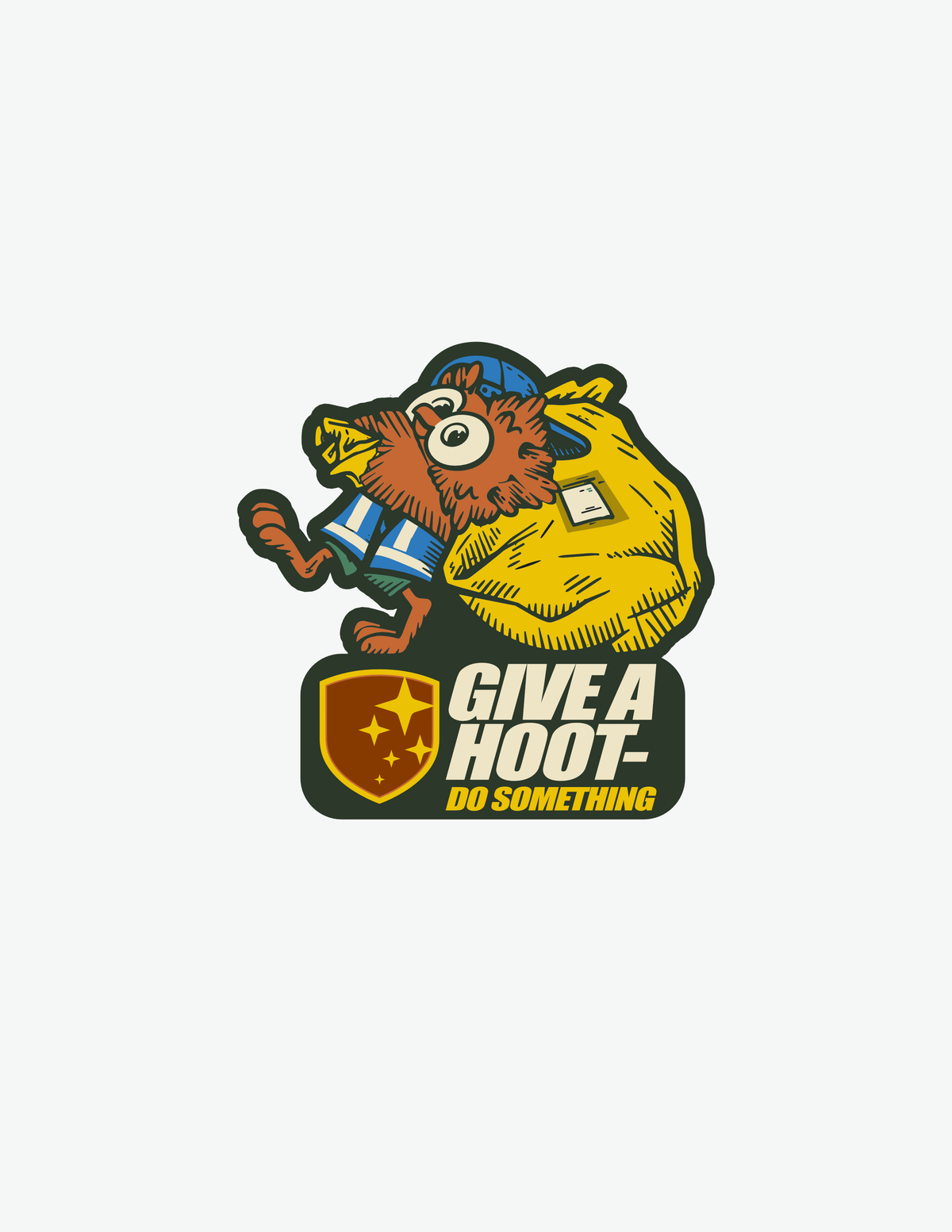 Give a Hoot, Do Something Sticker