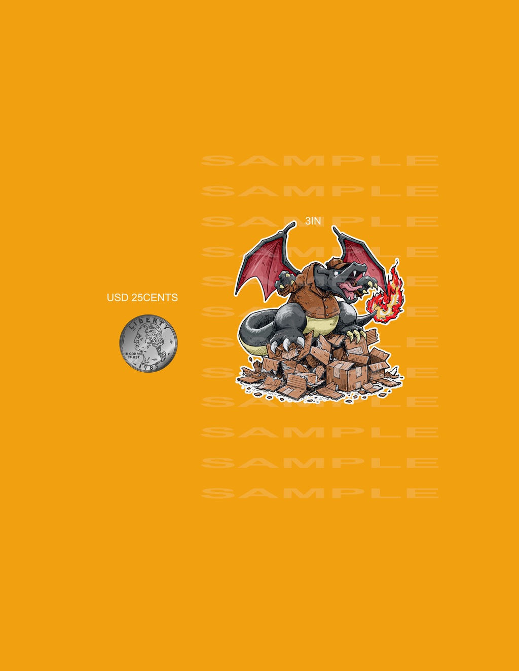 Shiny Charizard Delivery Driver Sticker