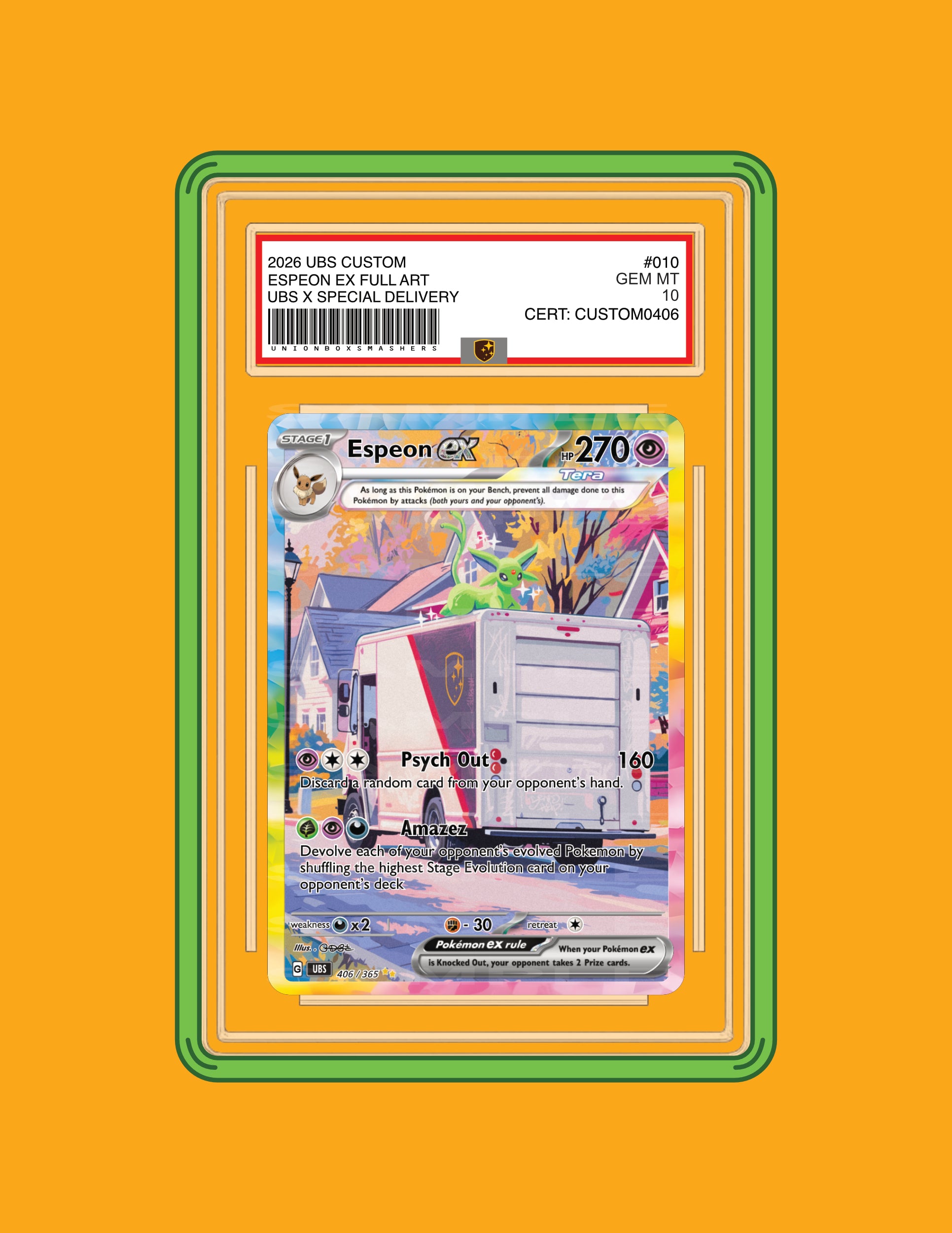 UBS Custom Espeon EX Full Art Slab