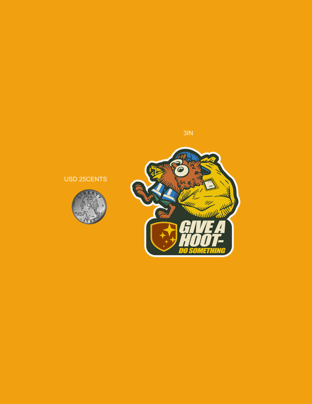 Give a Hoot, Do Something Sticker