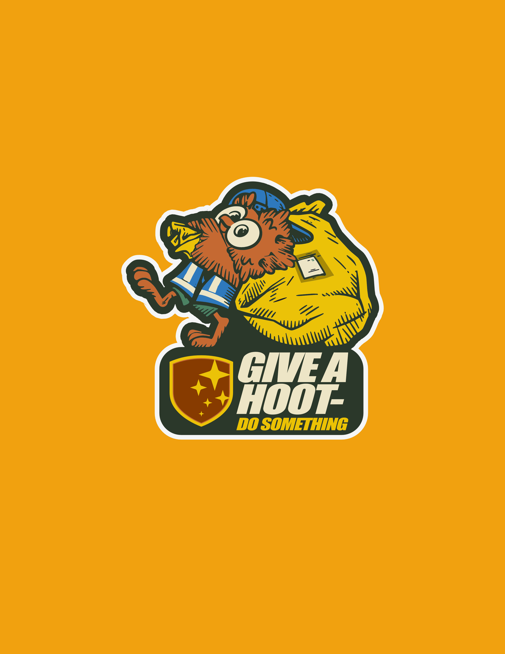 Give a Hoot, Do Something Sticker