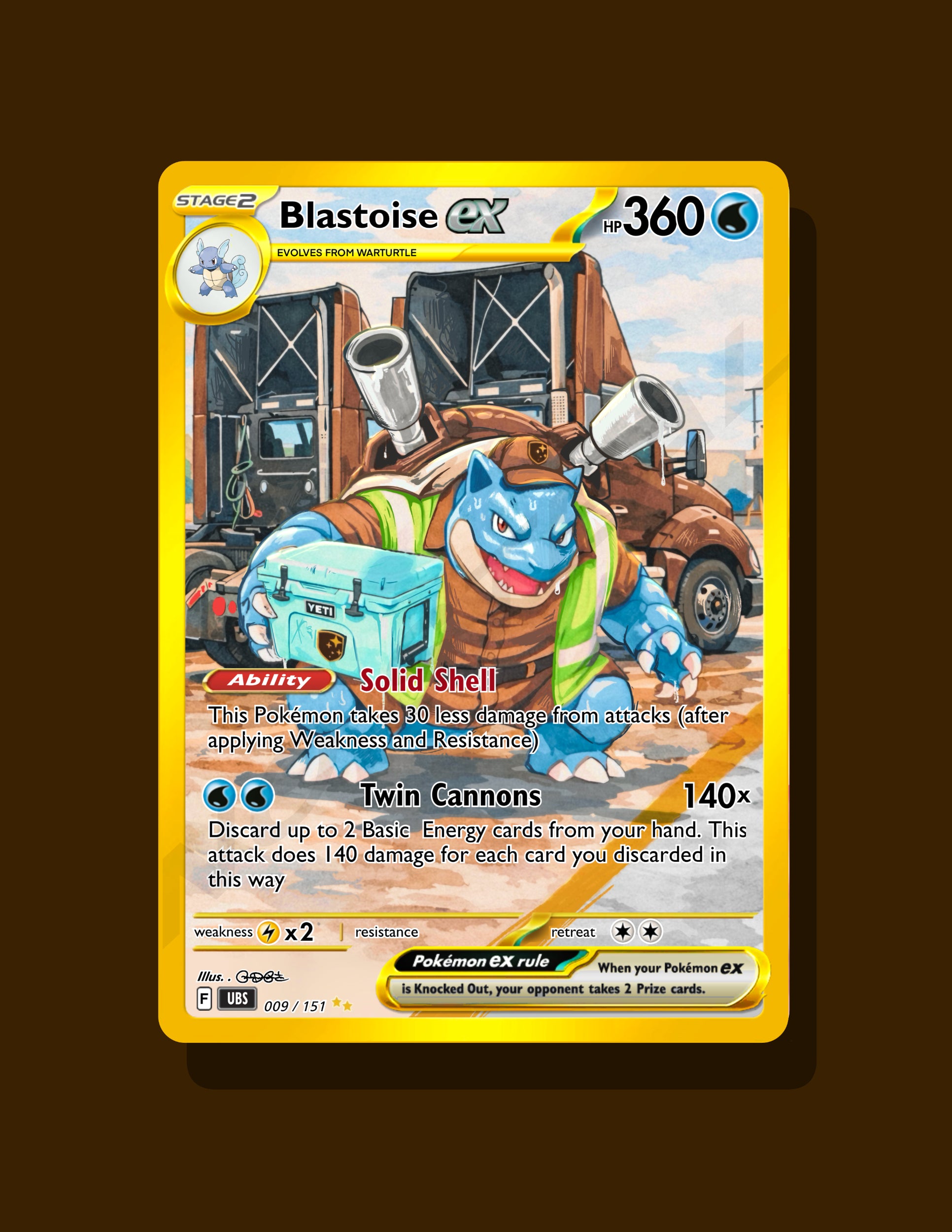 Blastoise Feeder UBS Custom Card