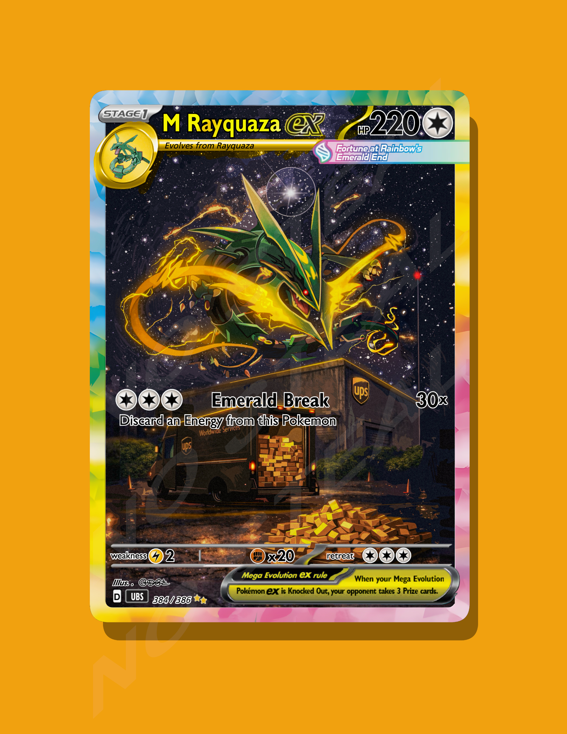 Custom Mega Rayquaza Card