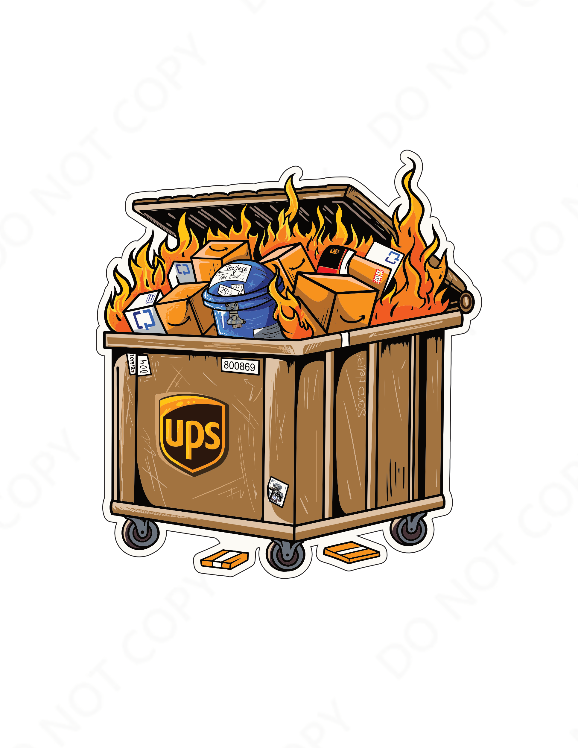 Dumpster Fire – UBS Sticker