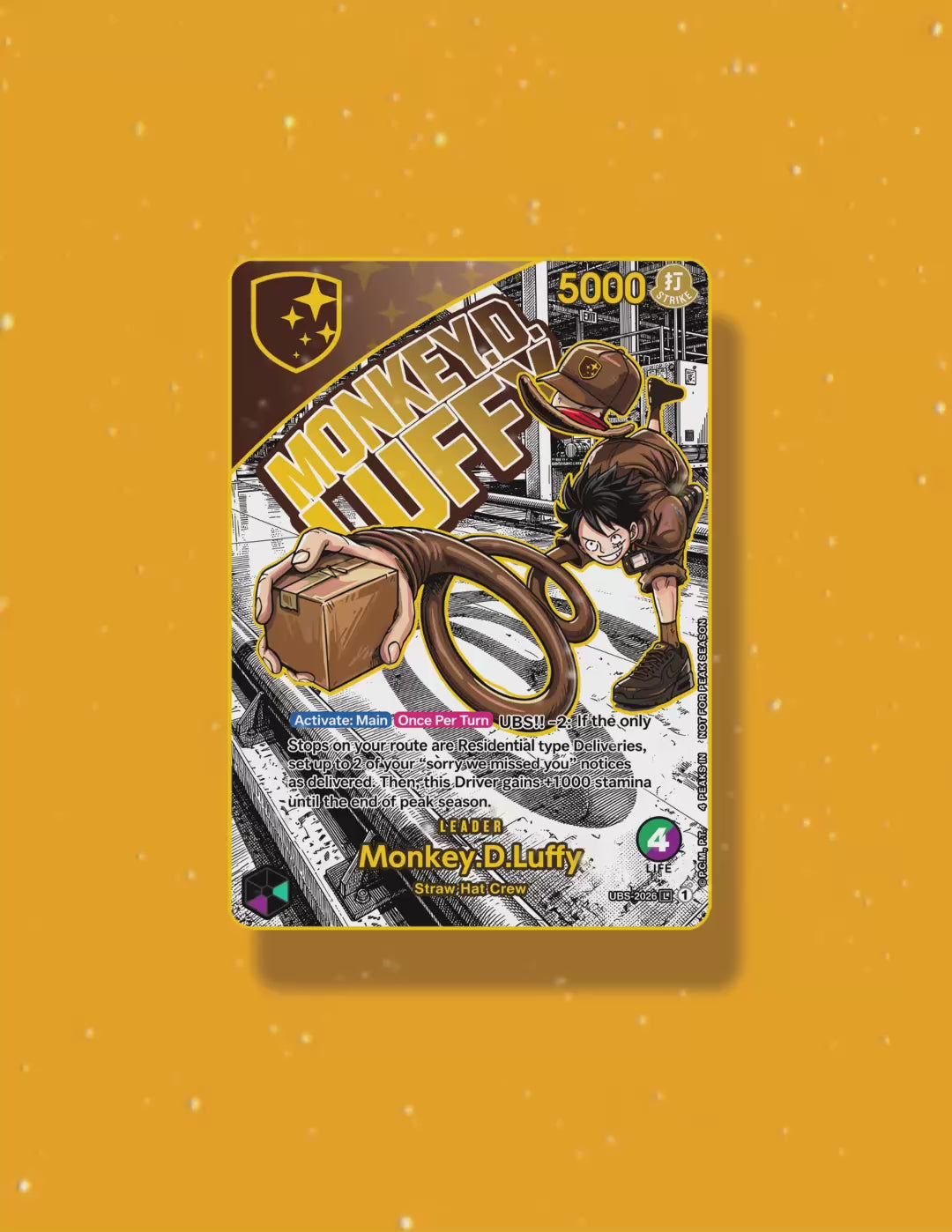 Special Delivery Luffy Custom Card (only)